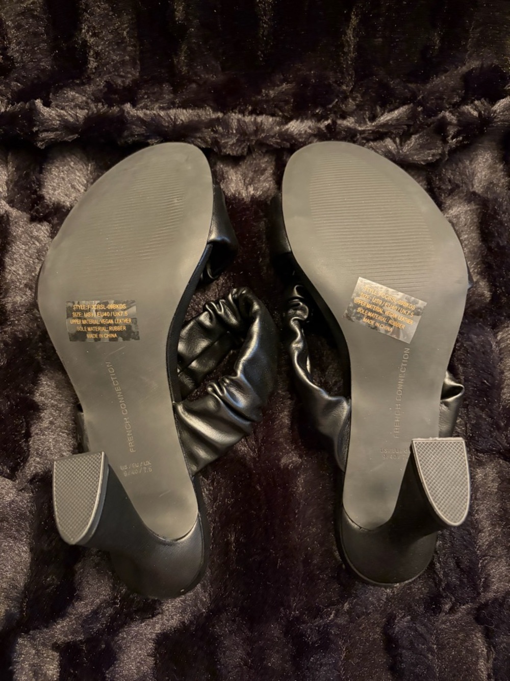 French Connection Crystal Ruched Mules - Picture 10 of 14